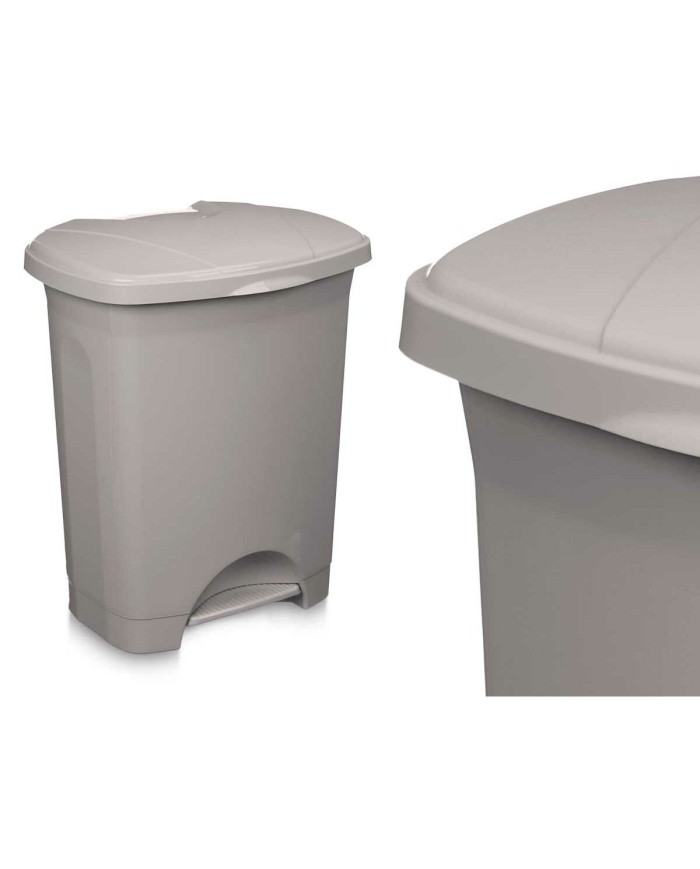 Cestino a pedale Grigio Plastica 30 L (4 Unità) Cestino a pedale Grigio Plastica 30 L (4 Unità)