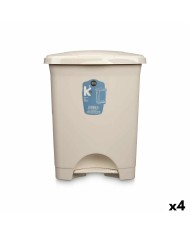 Cestino a pedale Bianco Plastica 50 L (3 Unità)