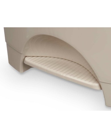 Cestino a pedale Beige Plastica 30 L (4 Unità)