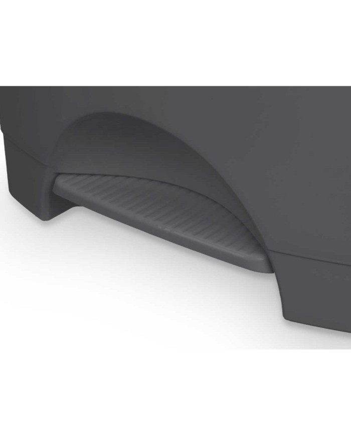 Cestino a pedale Antracite Plastica 30 L (4 Unità) Cestino a pedale Antracite Plastica 30 L (4 Unità)