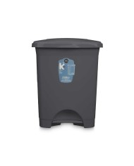 Cestino a pedale Antracite Plastica 30 L (4 Unità) Cestino a pedale Antracite Plastica 30 L (4 Unità)