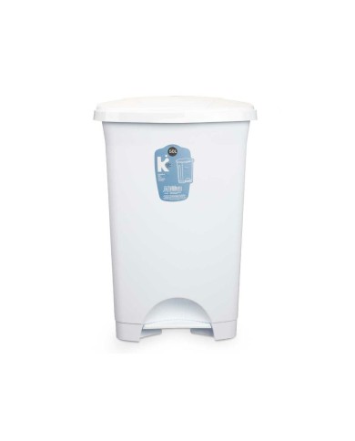 Cestino a pedale Bianco Plastica 50 L (3 Unità)
