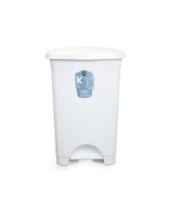 Cestino a pedale Bianco Plastica 50 L (3 Unità)