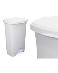 Cestino a pedale Bianco Plastica 50 L (3 Unità)