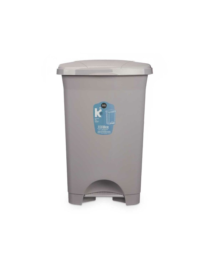 Cestino a pedale Grigio Plastica 50 L (3 Unità) Cestino a pedale Grigio Plastica 50 L (3 Unità)