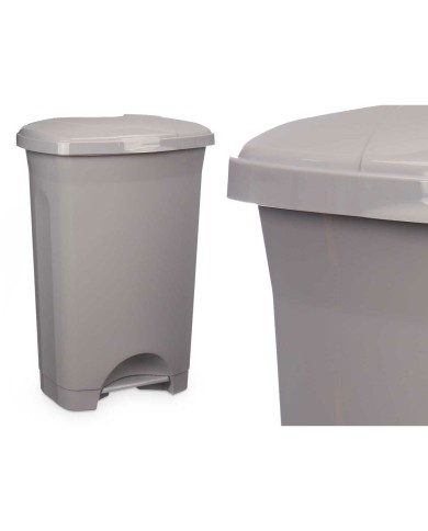 Cestino a pedale Grigio Plastica 50 L (3 Unità)