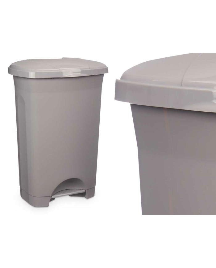 Cestino a pedale Grigio Plastica 50 L (3 Unità) Cestino a pedale Grigio Plastica 50 L (3 Unità)