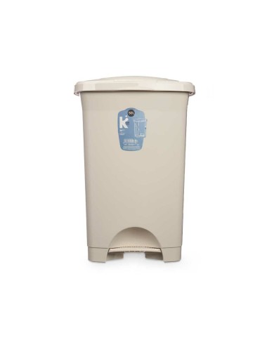 Cestino a pedale Beige Plastica 50 L (3 Unità)
