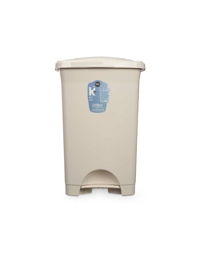 Cestino a pedale Beige Plastica 50 L (3 Unità) Cestino a pedale Beige Plastica 50 L (3 Unità)