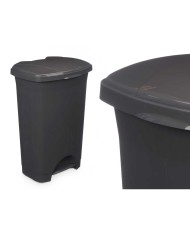 Cestino a pedale Antracite Plastica 50 L (3 Unità) Cestino a pedale Antracite Plastica 50 L (3 Unità)