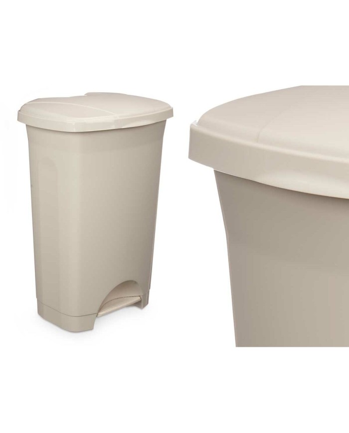 Cestino a pedale Beige Plastica 50 L (3 Unità) Cestino a pedale Beige Plastica 50 L (3 Unità)