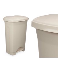 Cestino a pedale Beige Plastica 50 L (3 Unità) Cestino a pedale Beige Plastica 50 L (3 Unità)