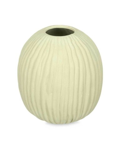 Vaso Verde Dolomite 15 x 18 x 15 cm (6 Unità) Sfera Righe Vaso Verde Dolomite 15 x 18 x 15 cm (6 Unità) Sfera Righe