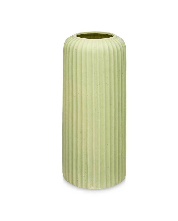 Vaso Verde Dolomite 16 x 40 x 16 cm (4 Unità) Righe Vaso Verde Dolomite 16 x 40 x 16 cm (4 Unità) Righe