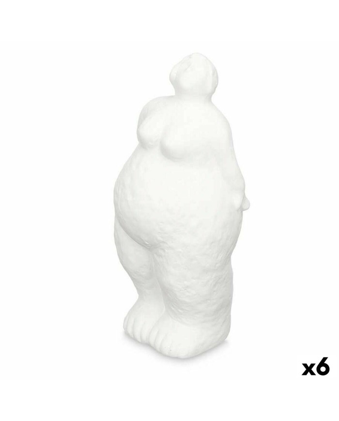 Statua Decorativa Bianco Dolomite 14 x 34 x 12 cm (6 Unità) Donna In piedi Statua Decorativa Bianco Dolomite 14 x 34 x 12 cm (6 Unità) Donna In piedi