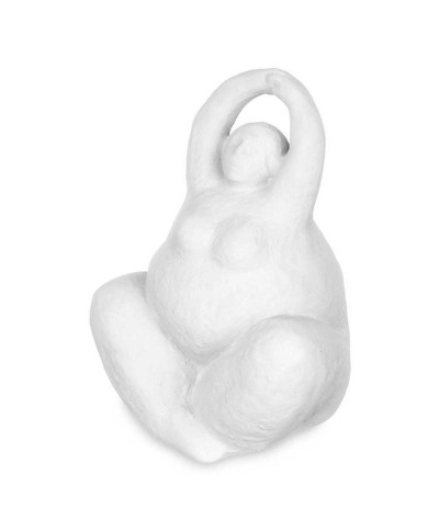Statua Decorativa Bianco Dolomite 14 x 18 x 11 cm (6 Unità) Donna Yoga Statua Decorativa Bianco Dolomite 14 x 18 x 11 cm (6 Unità) Donna Yoga
