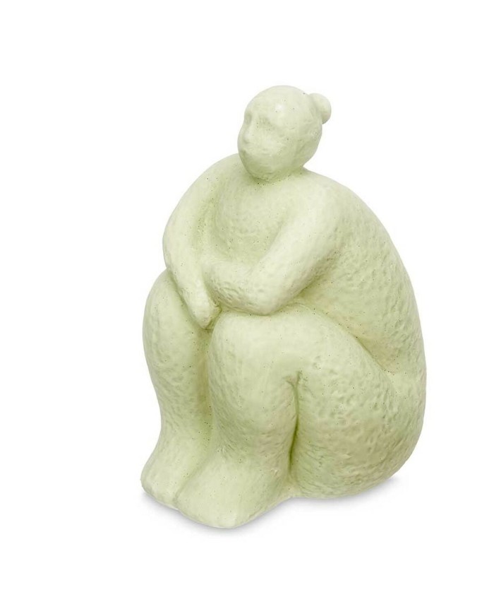 Statua Decorativa Verde Dolomite 18 x 30 x 19 cm (4 Unità) Donna Seduto