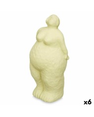 Statua Decorativa Bianco Dolomite 18 x 30 x 19 cm (4 Unità) Donna Seduto