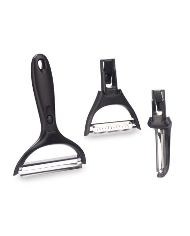 Set di Pelapatate Kinvara KT190129 Acciaio inossidabile polipropilene ABS Testine Intercambiabili 3 Pezzi (24 Unità)