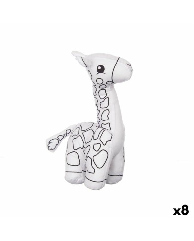 Peluche da Colorare Pincello ST448 Bianco Nero Stoffa 17 x 22 x 9 cm Giraffa (8 Unità) Peluche da Colorare Pincello ST448 Bianco Nero Stoffa 17 x 22 x 9 cm Giraffa (8 Unità)