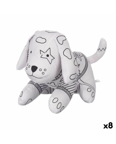 Peluche da Colorare Pincello ST341 Bianco Nero Stoffa 13 x 14 x 20 cm Cane (8 Unità) Peluche da Colorare Pincello ST341 Bianco Nero Stoffa 13 x 14 x 20 cm Cane (8 Unità)