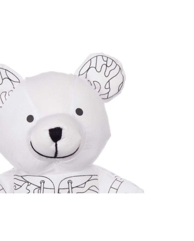Peluche da Colorare Pincello ST339 Bianco Nero Stoffa 17 x 21 x 12 cm Orso (8 Unità) Peluche da Colorare Pincello ST339 Bianco Nero Stoffa 17 x 21 x 12 cm Orso (8 Unità)