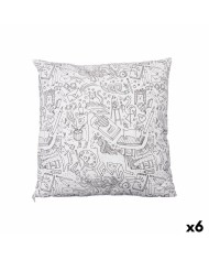 Cuscino Pincello PILLOW Bianco Nero 43 x 13 x 43 cm Per dipingere (6 Unità) Cuscino Pincello PILLOW Bianco Nero 43 x 13 x 43 cm Per dipingere (6 Unità)