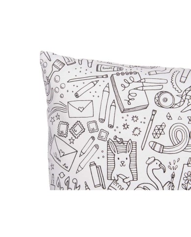 Cuscino Pincello PILLOW Bianco Nero 43 x 13 x 43 cm Per dipingere (6 Unità) Cuscino Pincello PILLOW Bianco Nero 43 x 13 x 43 cm Per dipingere (6 Unità)