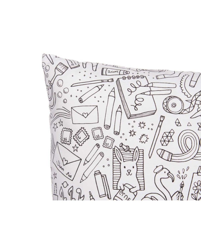 Cuscino Pincello PILLOW Bianco Nero 43 x 13 x 43 cm Per dipingere (6 Unità) Cuscino Pincello PILLOW Bianco Nero 43 x 13 x 43 cm Per dipingere (6 Unità)