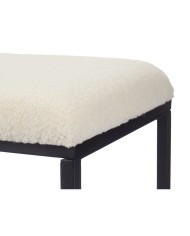 Panca Gift Decor TR23063-1 Bianco Metallo Stoffa 81 x 42 x 38 cm