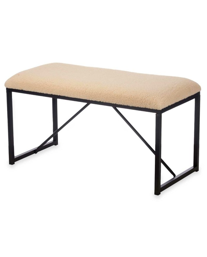 Panca Gift Decor TR23063-2 Beige Metallo Stoffa 81 x 42 x 38 cm Panca Gift Decor TR23063-2 Beige Metallo Stoffa 81 x 42 x 38 cm