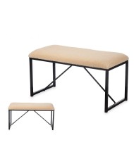 Panca Gift Decor TR23063-2 Beige Metallo Stoffa 81 x 42 x 38 cm Panca Gift Decor TR23063-2 Beige Metallo Stoffa 81 x 42 x 38 cm