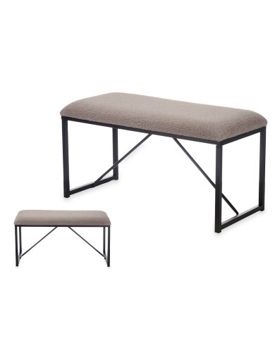 Panca Gift Decor TR23063-4 Marrone Metallo Stoffa 81 x 42 x 38 cm