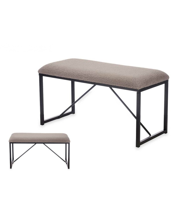 Panca Gift Decor TR23063-4 Marrone Metallo Stoffa 81 x 42 x 38 cm Panca Gift Decor TR23063-4 Marrone Metallo Stoffa 81 x 42 x 38 cm