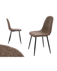 Sedia Marrone Stoffa Lana rasata 45 x 89 x 53 cm (4 Unità)