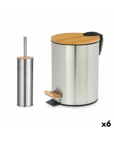 Set da Bagno Berilo B0353S 3L+B1041S Argentato Bambù Acciaio inossidabile polipropilene 2 Pezzi (6 Unità) Set da Bagno Berilo B0353S 3L+B1041S Argentato Bambù Acciaio inossidabile polipropilene 2 Pezzi (6 Unità)