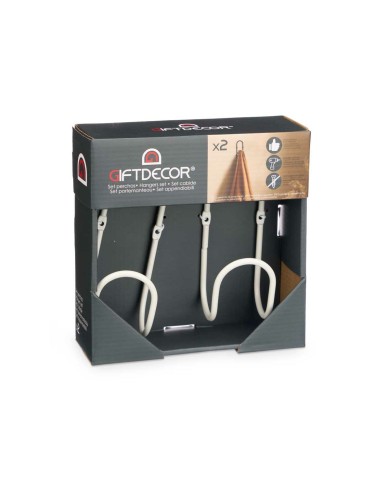 Grucce Bianco Metallo Set 2 Pezzi (6 Unità) Grucce Bianco Metallo Set 2 Pezzi (6 Unità)