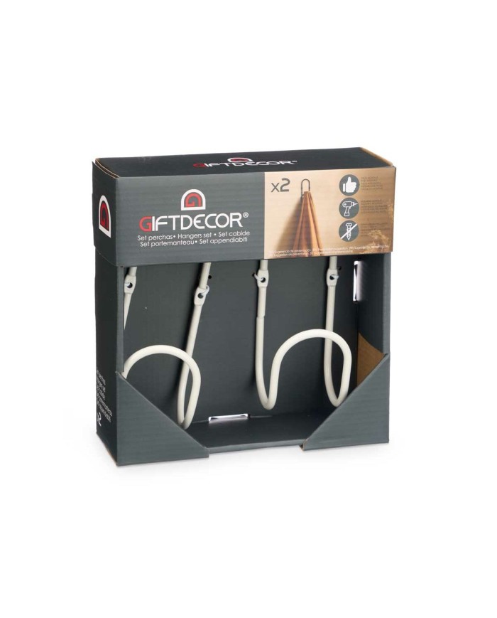 Grucce Bianco Metallo Set 2 Pezzi (6 Unità)