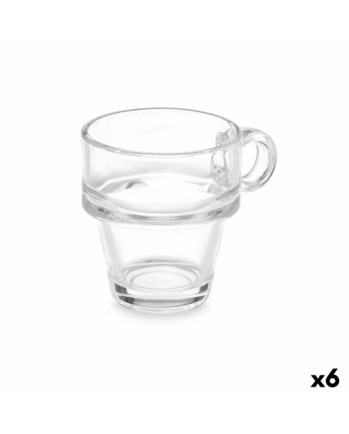 Set di Tazze da Caffè Vivalto Z908-4/BHA6 Trasparente Vetro 90 ml (6 Unità) Set di Tazze da Caffè Vivalto Z908-4/BHA6 Trasparente Vetro 90 ml (6 Unità)