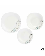 Set di Stoviglie Vivalto LFP-110/85/LFTP-90 1 Bianco Vetro opalino (2 Unità)