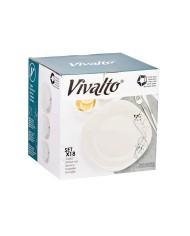 Set di Stoviglie Vivalto LFP-110/85/LFTP-90 1 Bianco Vetro opalino (2 Unità)