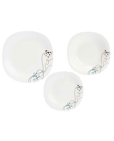Set di Stoviglie Vivalto LFP-110/85/LFTP-90 1 Bianco Vetro opalino (2 Unità) Set di Stoviglie Vivalto LFP-110/85/LFTP-90 1 Bianco Vetro opalino (2 Unità)