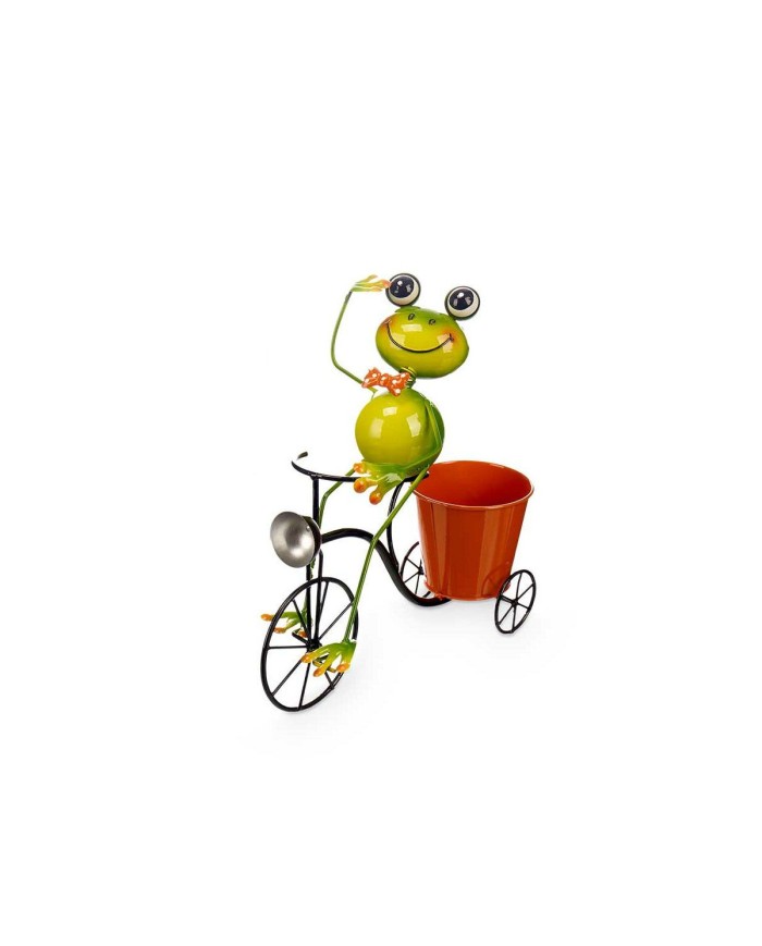 Vaso Ibergarden 324-26939A Giallo Rosso Verde Metallo Bicicletta Rana 31,5 x 32 x 17 cm Vaso Ibergarden 324-26939A Giallo Rosso Verde Metallo Bicicletta Rana 31,5 x 32 x 17 cm