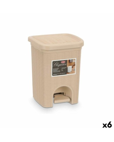 Cestino Stefanplast 30134 Beige Plastica 6 L (6 Unità)