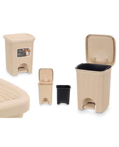 Cestino Stefanplast 30134 Beige Plastica 6 L (6 Unità)