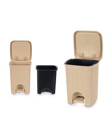 Cestino Stefanplast 30134 Beige Plastica 6 L (6 Unità)