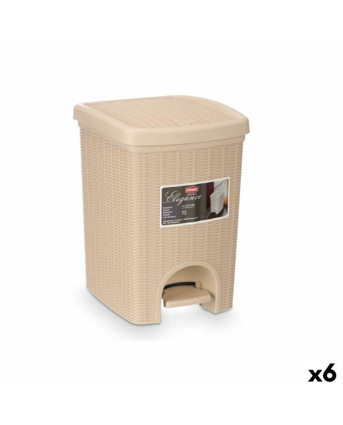 Cestino Stefanplast 30796 Beige Plastica 20 L (6 Unità) Cestino Stefanplast 30796 Beige Plastica 20 L (6 Unità)