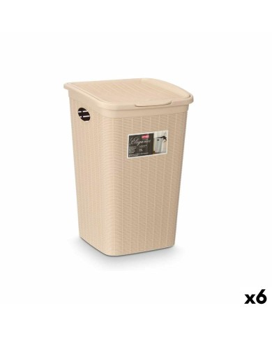 Secchio contenitore Stefanplast 30084 Crema Plastica 50 L 36 x 54,5 x 38 cm (6 Unità)