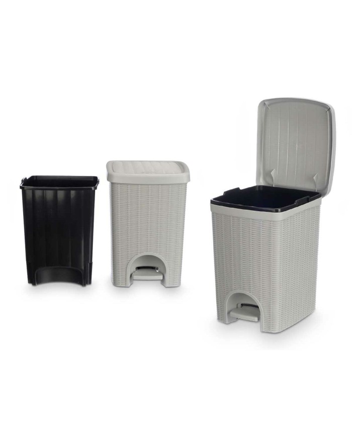 Cestino Stefanplast 30798 Grigio chiaro Plastica 20 L (6 Unità)