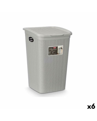 Secchio contenitore Stefanplast 30081 Grigio chiaro Plastica 50 L 36 x 54,5 x 38 cm (6 Unità)